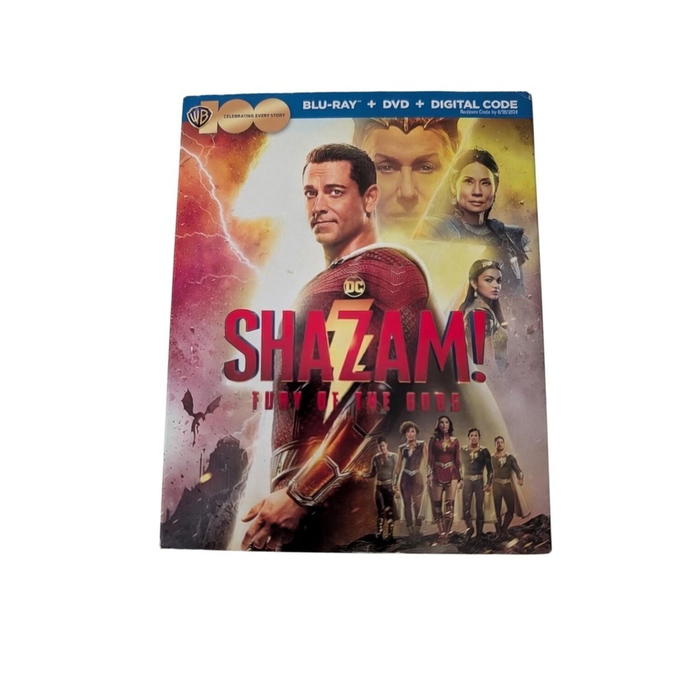 Shazam!:‎ Fury of the Gods (Blu-ray, 2023) With Slipcover Zachary Levi